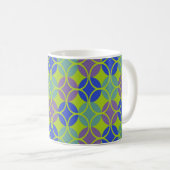 Mug Cercles sur cercles - Bleu, Vert, Violet (Devant droit)