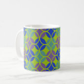 Mug Cercles sur cercles - Bleu, Vert, Violet (Devant gauche)