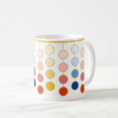 Mug Cercles suspendus bleus rouges jaunes (Devant droit)