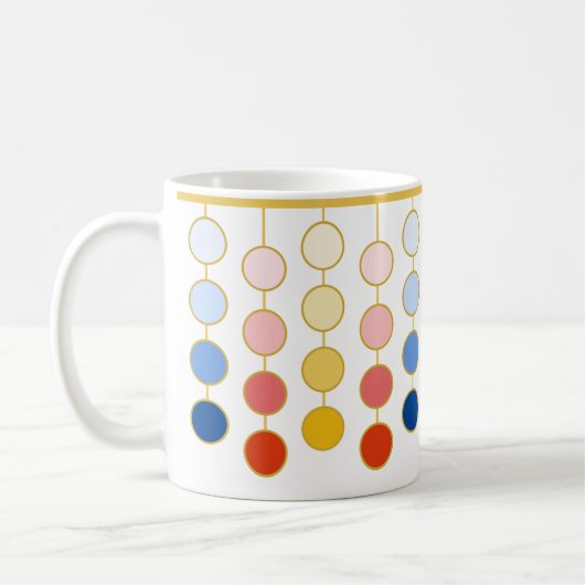 Mug Cercles suspendus bleus rouges jaunes (Gauche)