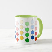 Mug Cercles Suspendus Modernes Multicolores (Devant droit)
