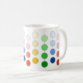 Mug Cercles suspendus multicolores modernes (Devant droit)