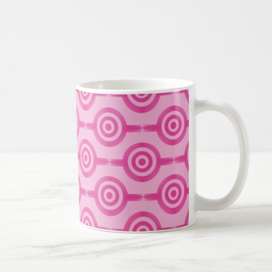 Mug Cercles tendance Mug, Rose Chaud (Droite)