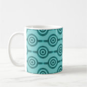 Mug Cercles tendance Mug, Turquoise éblouissant (Gauche)