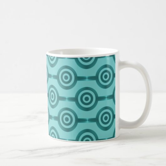 Mug Cercles tendance Mug, Turquoise éblouissant (Droite)