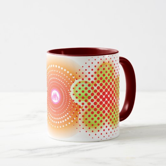 Mug Cercles vibrants Collecte de boug combo (Devant droit)