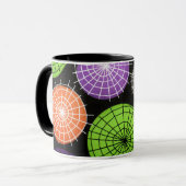 Mug Cercles Web géométriques Abstraits - Modernes et d (Devant gauche)