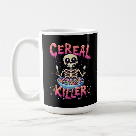 Mug Cereal Killer Breakfast Funky Cereal Bowl Skeleton (Gauche)