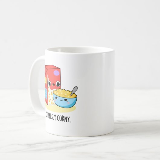 Mug Céréales Corny Funny Lait Céréal Pun (Devant gauche)