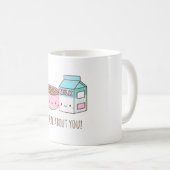 Mug Céréales mignonnes sur vous Puns d'amour (Devant droit)