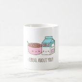 Mug Céréales mignonnes sur vous Puns d'amour (Centre)