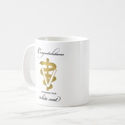 Mug Cérémonie de blouse vétérinaire (Devant gauche)