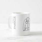 Mug Cérémonie de remise de manteau blanc Félicitations (Devant gauche)