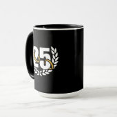 Mug Cérémonie du mariage d'anniversaire de 25 ans d'ar (Devant gauche)
