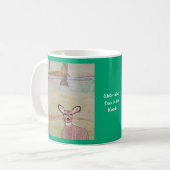 Mug Cerf à queue blanche dans les bois Bleu vert (Devant gauche)