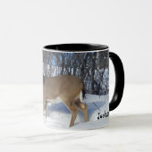 Mug Cerf à queue blanche Personnalisé (Devant droit)