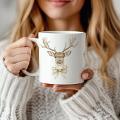 Mug Cerf avec Bow Noël