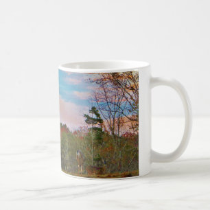 Mug Cerf avec ciel bleu rose