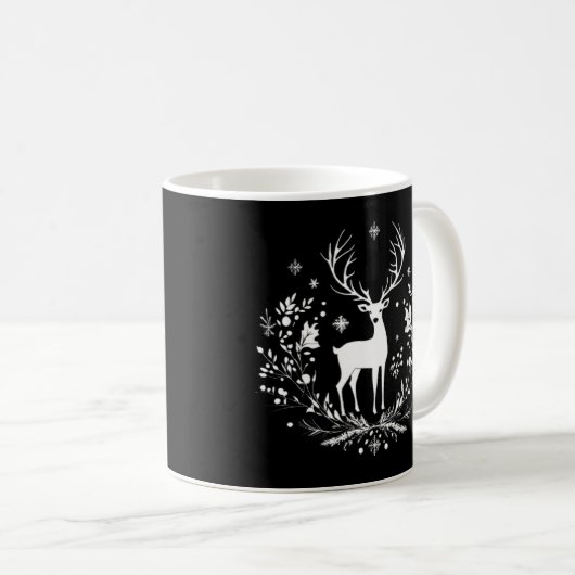 Mug Cerf blanc (Devant droit)
