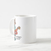 Mug Cerf cool Avec Snowboard (Devant gauche)