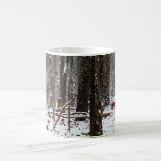 Mug Cerf dans la chute de neige (Centre)