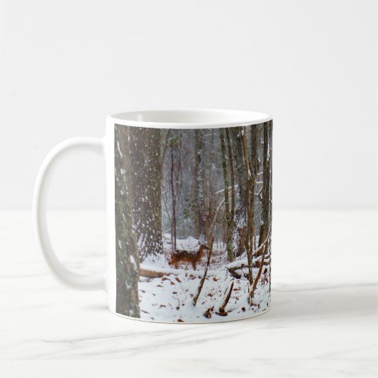 Mug Cerf dans la chute de neige (Gauche)