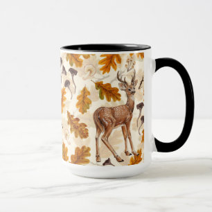 Mug Cerf dans la forêt automnale