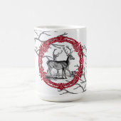 Mug Cerf dans la forêt d'hiver (Centre)
