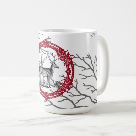 Mug Cerf dans la forêt d'hiver (Devant droit)