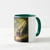 Mug Cerf dans la forêt matinale (Devant droit)