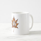 Mug Cerf dans une feuille (Devant droit)