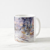 Mug Cerf dans une forêt de neige (saison d'hiver) (Devant droit)