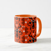 Mug Cerf d'art populaire scandinave (Devant droit)