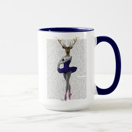 Mug Cerf de Ballerina en bleu (Droite)