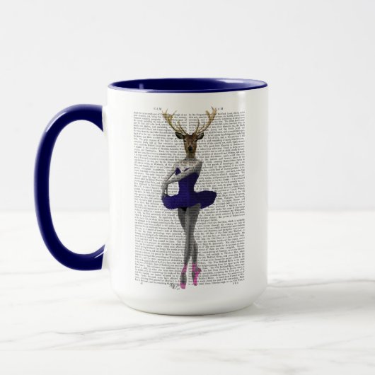 Mug Cerf de Ballerina en bleu (Gauche)