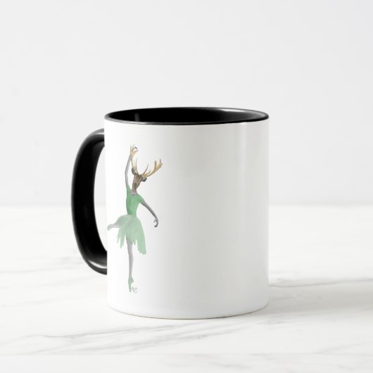 Mug Cerf de ballet en vert (Devant gauche)