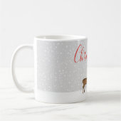 Mug Cerf de la forêt Joyeux Noël Hiver (Gauche)