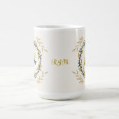 Mug Cerf de Noël avec Couronne Crème Jaune (Centre)