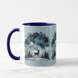 Mug Cerf de Nuit d'Hiver Étoilé