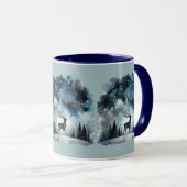 Mug Cerf de nuit d'hiver étoilé (Devant droit)