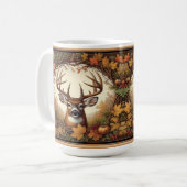 Mug Cerf Entouré De Feuilles D'Automne (Devant gauche)