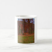 Mug Cerf, Grass vert rouge et feuilles d'or (Centre)