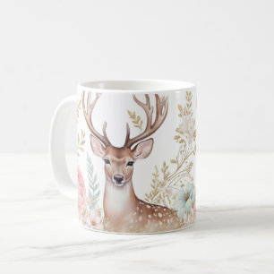 Mug Cerf Majestic et Harmonie Florale