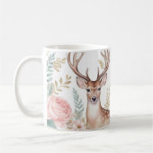 Mug Cerf Majestic et Harmonie Florale (Gauche)