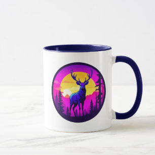 Mug Cerf majestueux au crépuscule.