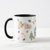 Mug Cerf, Oiseau, Lapin Et Snowman En Saison De Vacanc (Gauche)
