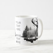 Mug Cerf sauvage debout dans la forêt (Devant droit)