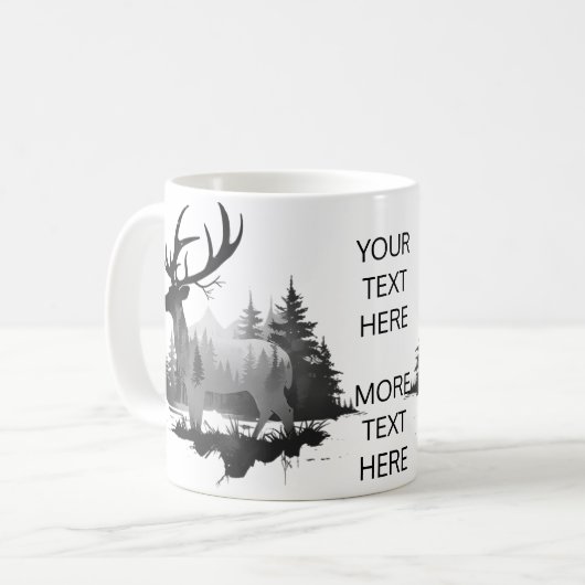 Mug Cerf sauvage debout dans la forêt (Devant gauche)