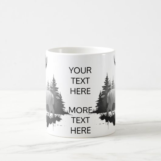 Mug Cerf sauvage debout dans la forêt (Centre)