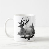 Mug Cerf sauvage debout dans la forêt (Gauche)